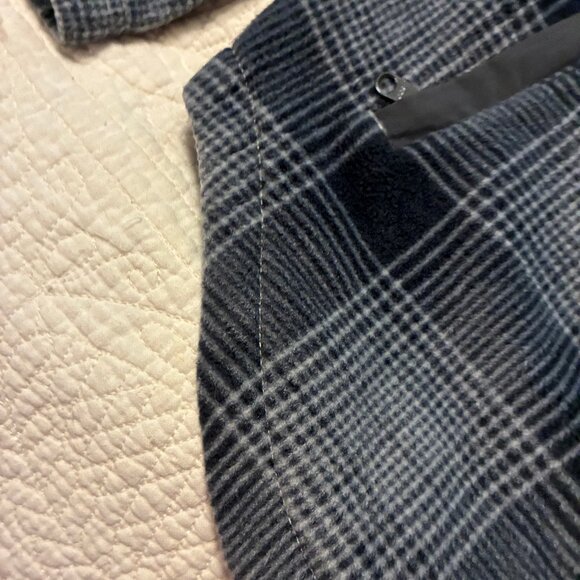Columbia Jacket Fleece Gray Plaid Sherpa Collar Medium - Picture 3 of 13